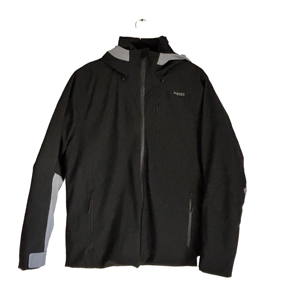 Decathlon Piste 500 down and feather filled black and grey ski jacket size L